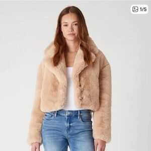 Blank NYC Cream Teddy Jacket